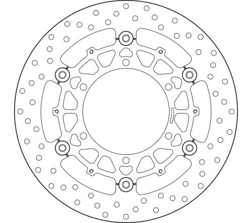 Disque de frein BREMBO Serie Oro rond flottant - 1035607