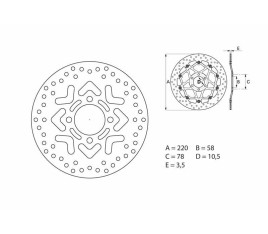 Disque de frein BREMBO Serie Oro rond fixe