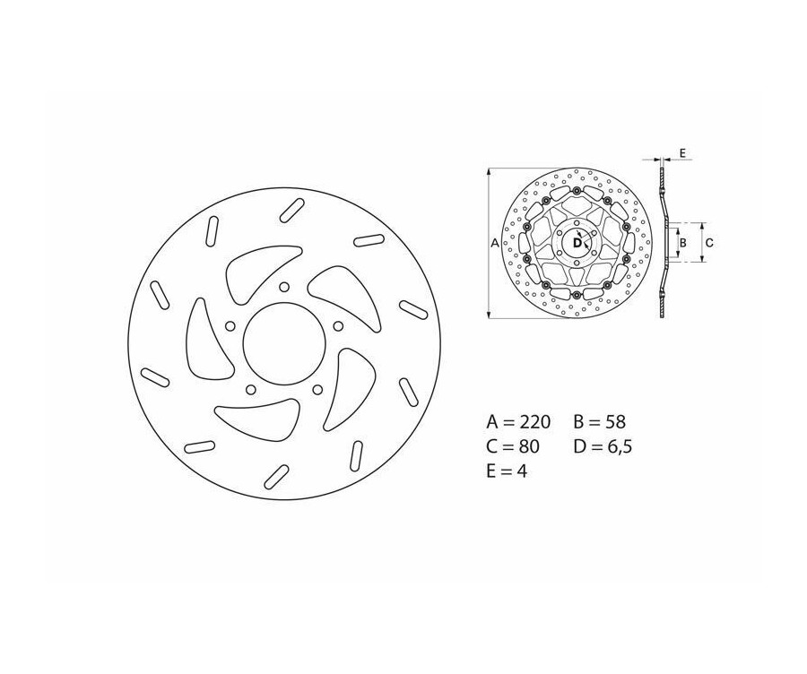 Disque de frein BREMBO Serie Oro rond fixe