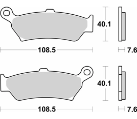 Plaquettes de frein BREMBO Off-Road métal fritté - 07BB43SP - 1127059