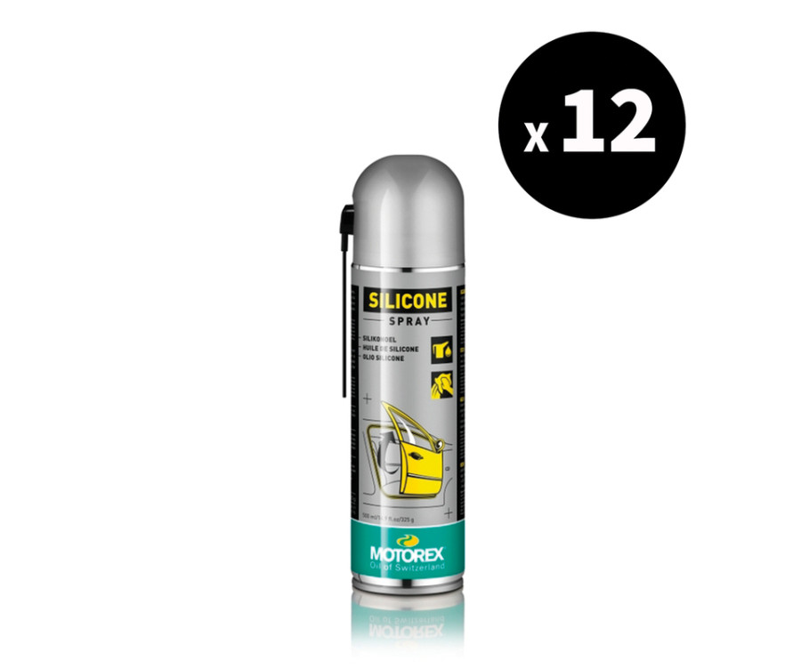 Nettoyant silicone MOTOREX - Spray 500 ml x12