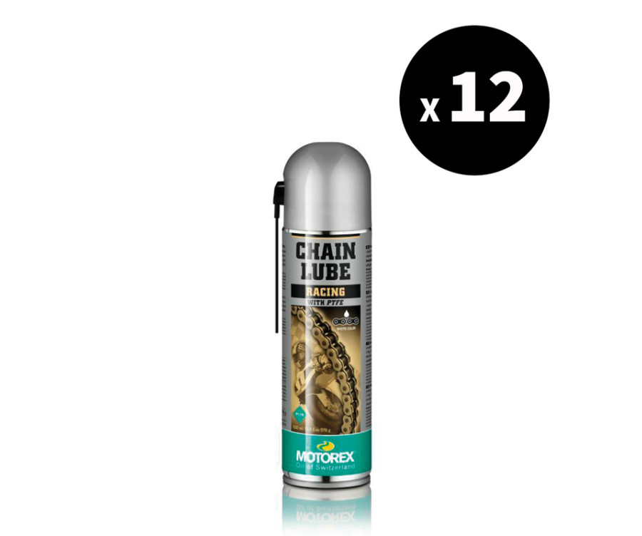 Lubrifiant chaîne MOTOREX Chainlube Racing - spray 500ml x12