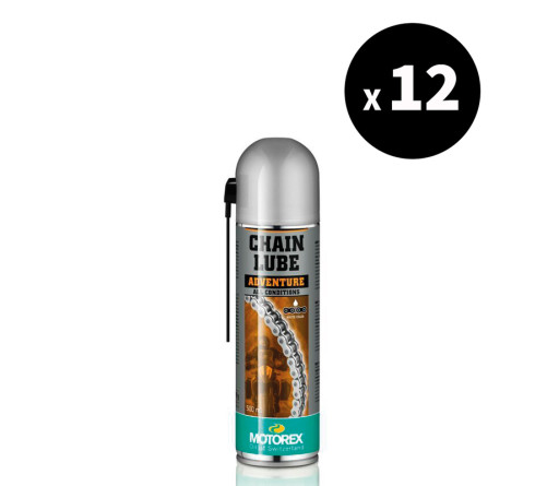 Lubrifiant chaîne MOTOREX Chainlube Adventure toutes conditions - Spray 500 ml x12 - 3062638