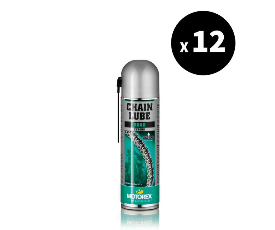 Lubrifiant chaîne MOTOREX Chainlube Road Strong - spray 500ml x12