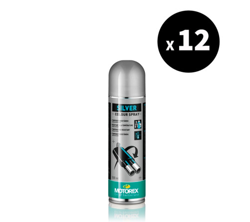 Vernis argent MOTOREX Silver Colour Spray - Spray 500 ml x12 - 3062640