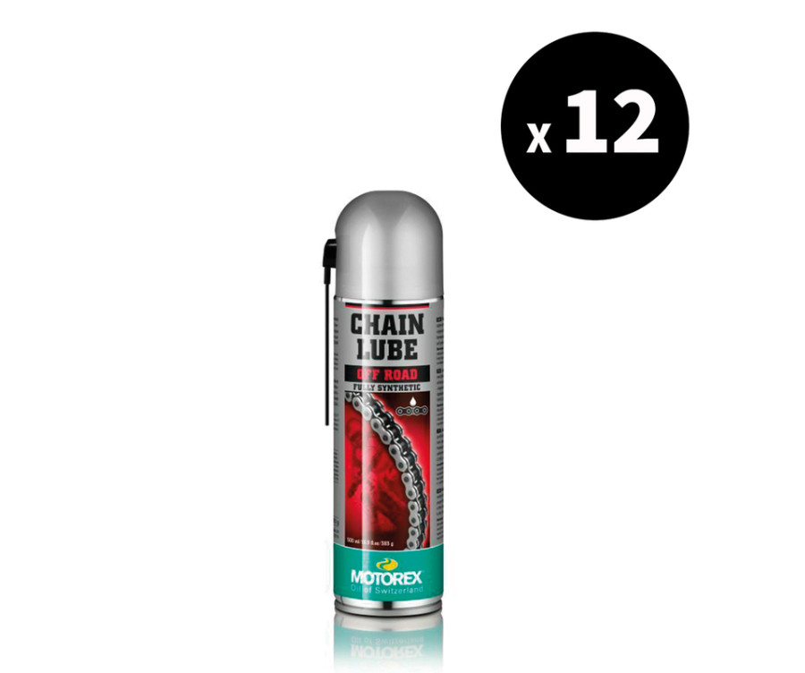 Lubrifiant chaîne MOTOREX Chainlube Off-Road - spray 500ml x12