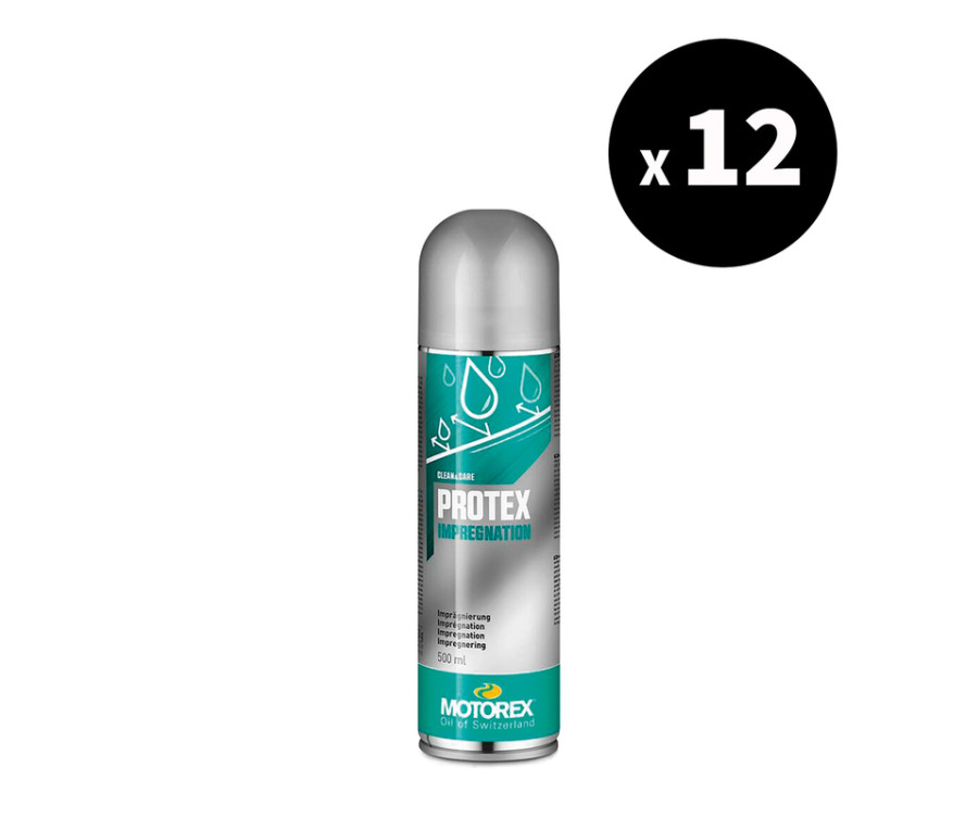 Spray imperméabilisant textile et cuir MOTOREX Protex - Spray 12x500 ml