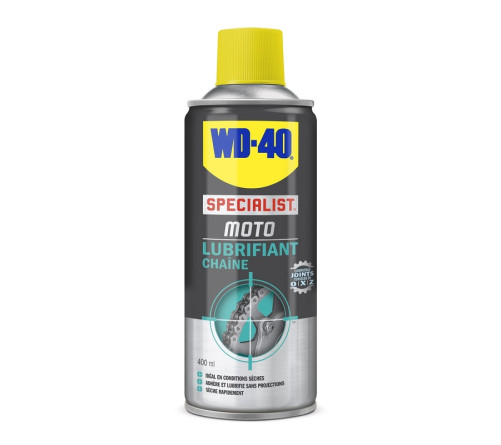 Lubrifiant chaîne WD-40 Specialist® Moto conditions sèches - Spray 400 ml