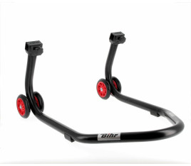 Béquille arrière BIHR Home Track supports en "L" noir mat roues rouge