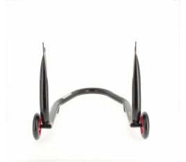 Béquille arrière BIHR Home Track fixe supports en "V" noir mat roues rouge