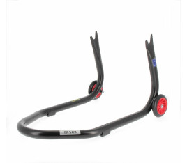 Béquille arrière BIHR Home Track fixe supports en "V" noir mat roues rouge