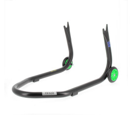 Béquille arrière BIHR Home Track fixe supports en "V" noir mat roues vert