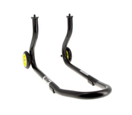 Béquille avant BIHR Home Track fixe noir mat roues jaune - 3032133