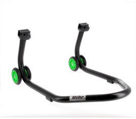 Béquille arrière BIHR Home Track supports en "L" noir mat roues vert