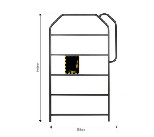 Panneautage LIGHTECH 1400 x 785 - 50 emplacements noir - 1072727