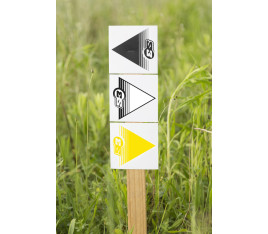 Flèches de signalisation S3 jaune 50 pièces 12x12cm