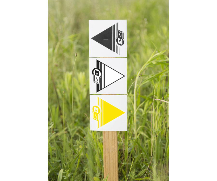 Flèches de signalisation S3 jaune 50 pièces 12x12cm