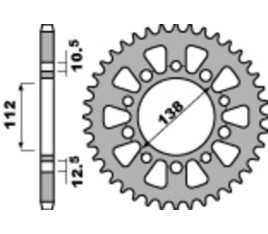 Couronne PBR acier C45 standard 4684 - 525 - 1075560003