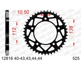 Couronne AFAM acier standard 12816 - 525 - 1074462005