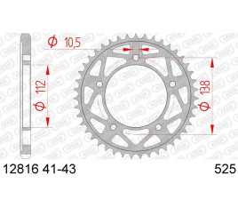 Couronne AFAM acier standard 12816 - 525 - 1074462004