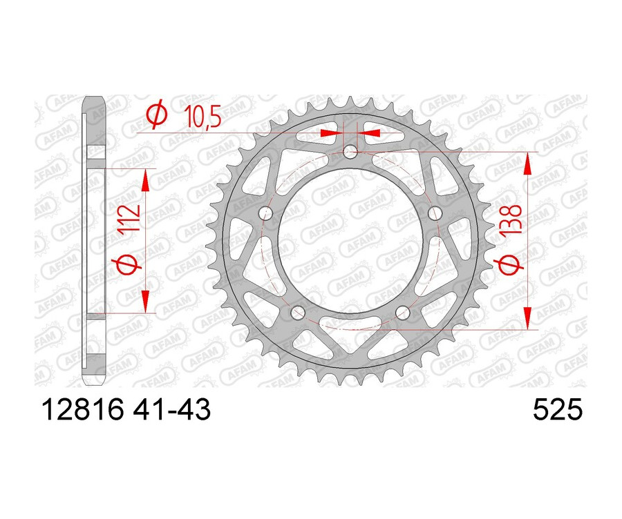 Couronne AFAM acier standard 12816 - 525