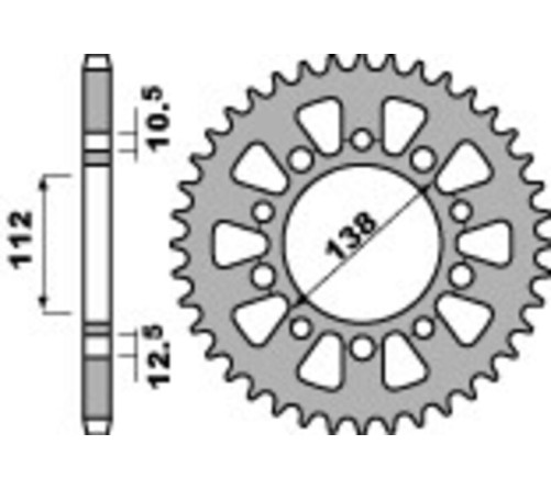 Couronne PBR acier C45 standard 4384 - 520 - 1075494002