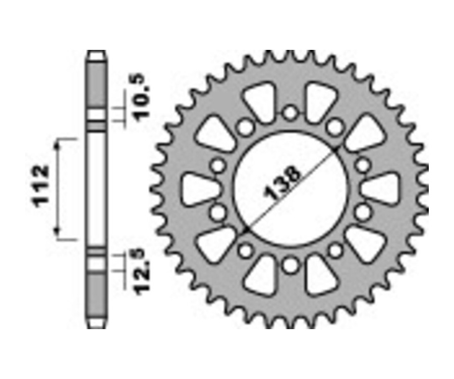 Couronne PBR acier C45 standard 4384 - 520