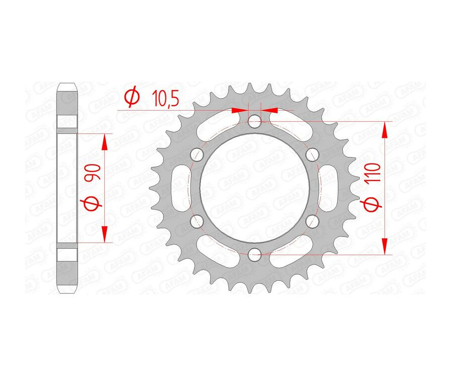 Couronne AFAM acier standard 12600 - 530