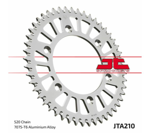 Couronne JT SPROCKETS aluminium ultra-light anti-boue 210 - 520 - 1096566004