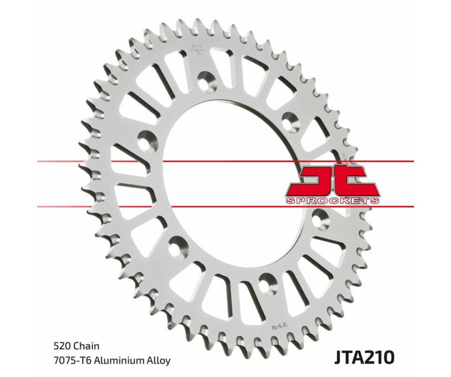 Couronne JT SPROCKETS aluminium ultra-light anti-boue 210 - 520