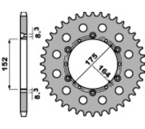 Couronne PBR acier C45 standard 856 - 520 - 1075467010