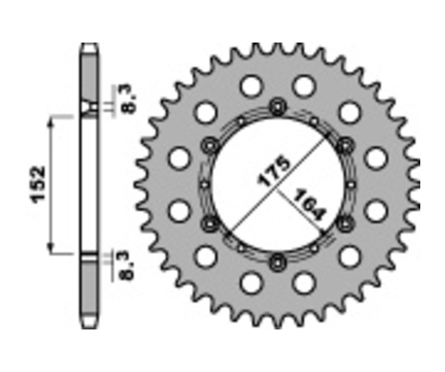 Couronne PBR acier C45 standard 856 - 520