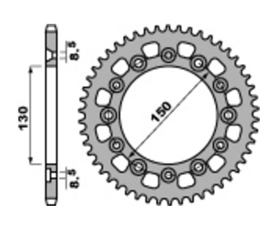 Couronne PBR acier C45 standard 4308 - 520