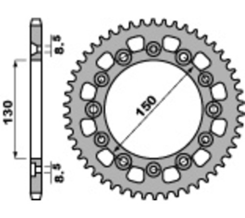 Couronne PBR acier C45 standard 4308 - 520 - 1075277004