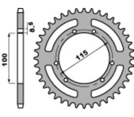 Couronne PBR acier standard 4391 - 420 - 1075305003