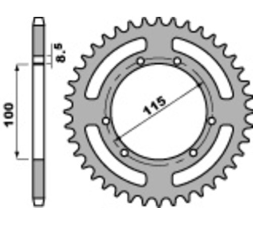 Couronne PBR acier standard 4391 - 420 - 1075305003