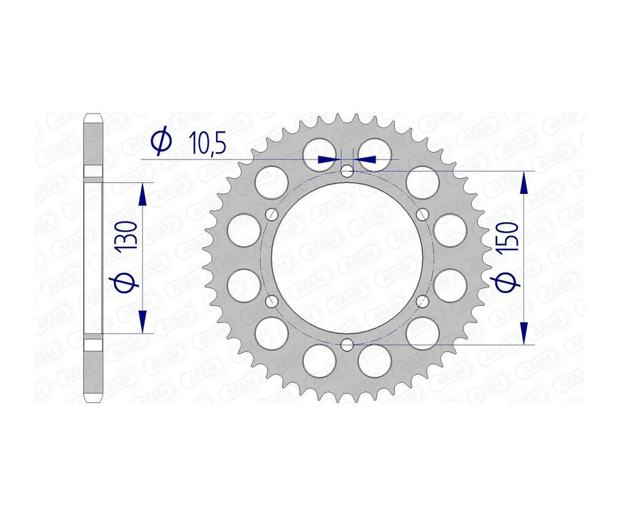 Couronne AFAM aluminium 13604 - 520