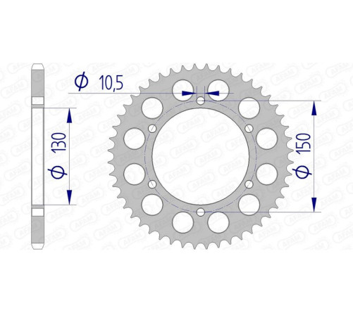 Couronne AFAM aluminium 13604 - 520 - 1074476002