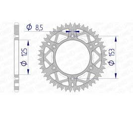 Couronne AFAM aluminium Ultra-Light 11212 - 520 - 1074389011