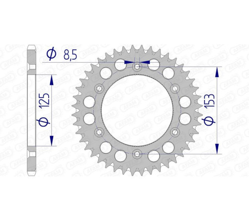 Couronne AFAM aluminium Ultra-Light 11212 - 520 - 1074389005