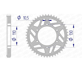 Couronne AFAM aluminium 13813 - 530 - 1074477008