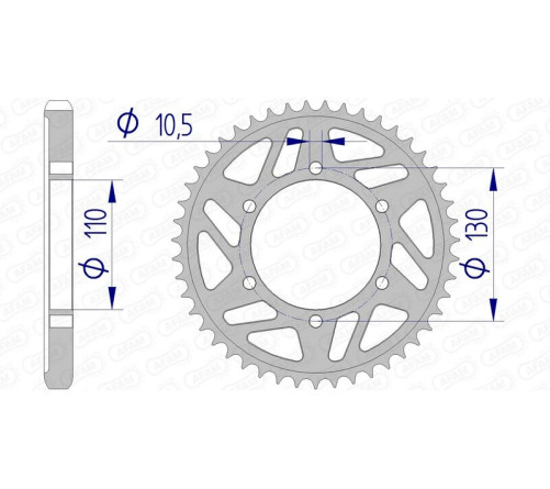 Couronne AFAM aluminium 13813 - 530 - 1074477008