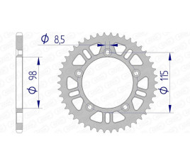 Couronne AFAM aluminium 72101 - 420 - 1074725001