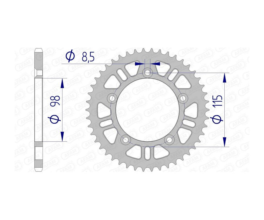 Couronne AFAM aluminium 72101 - 420