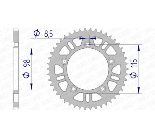 Couronne AFAM aluminium 72101 - 420 - 1074725002