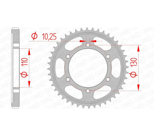 Couronne AFAM acier standard 12813 - 530 - 1074459002