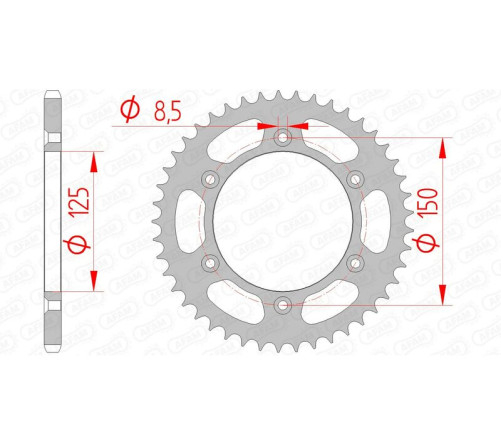 Couronne AFAM acier standard 71304 - 520 - 1074717006