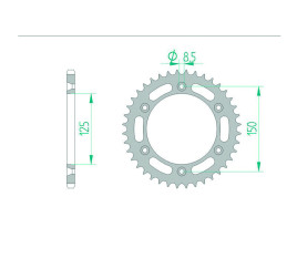 Couronne AFAM acier standard 71304 - 520 - 1074717004