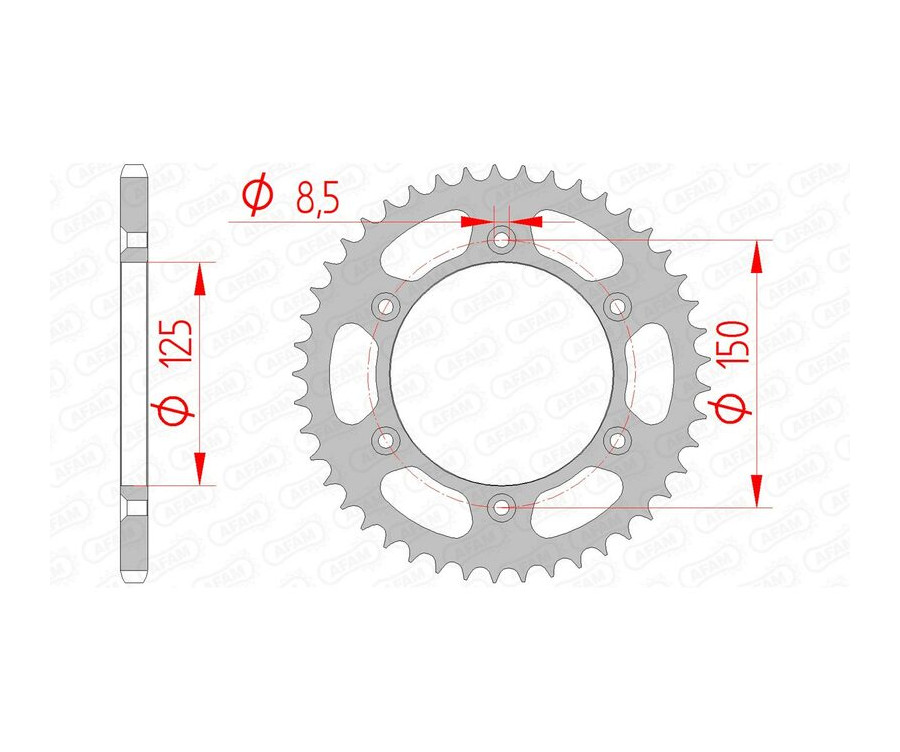 Couronne AFAM acier standard 71304 - 520