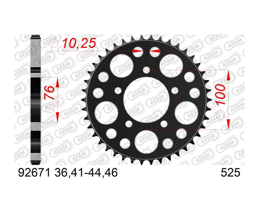 Couronne AFAM acier standard 92671 - 525